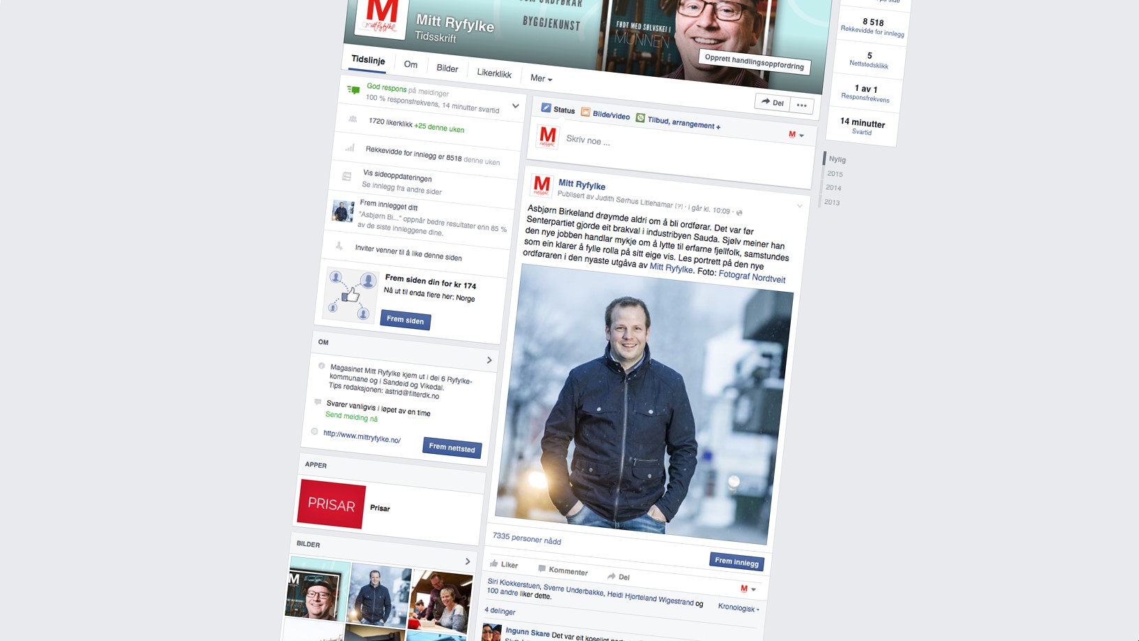 Bilde av mitt ryfylke på facebook