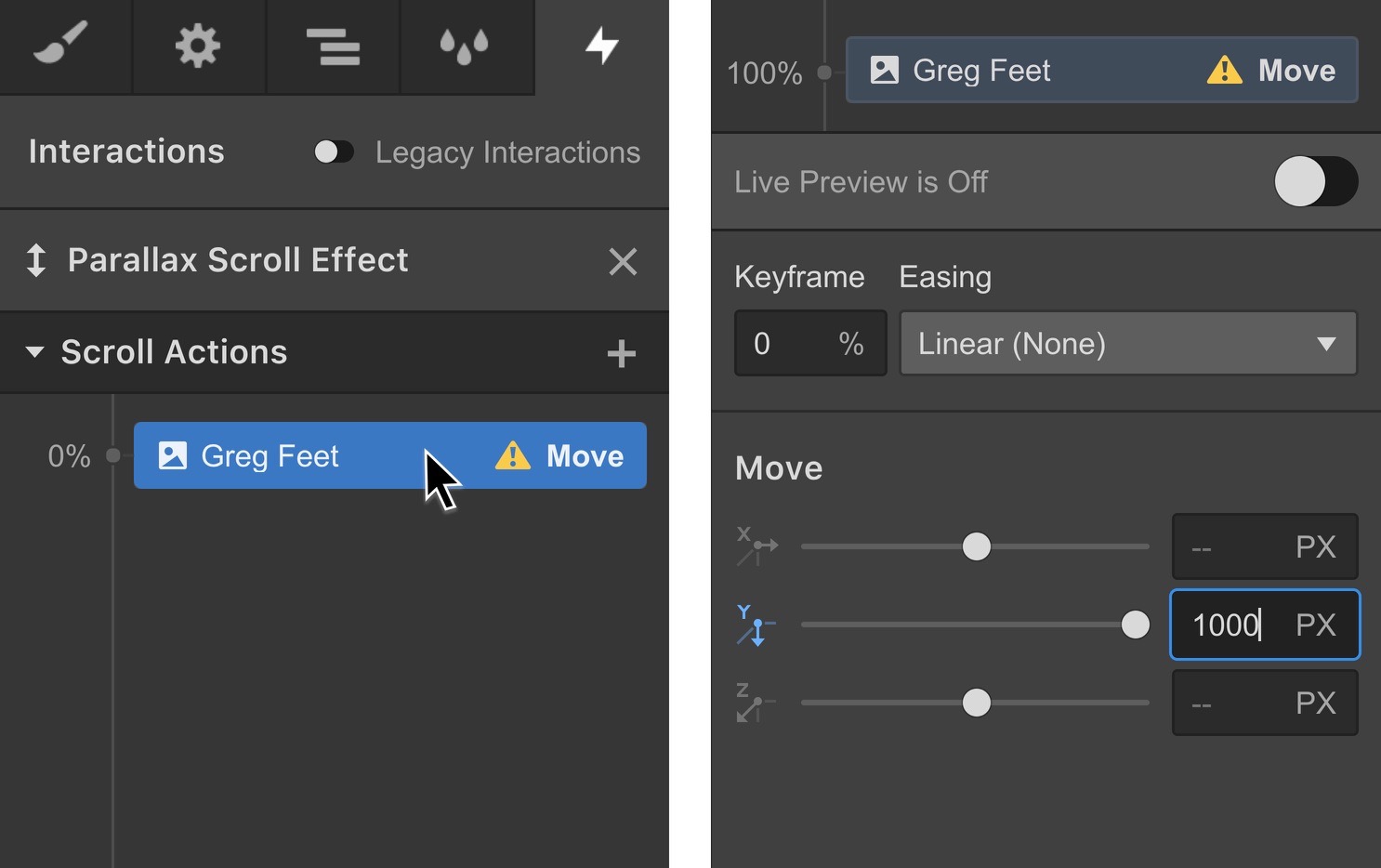 parallax movement on scroll webflow university paraallax