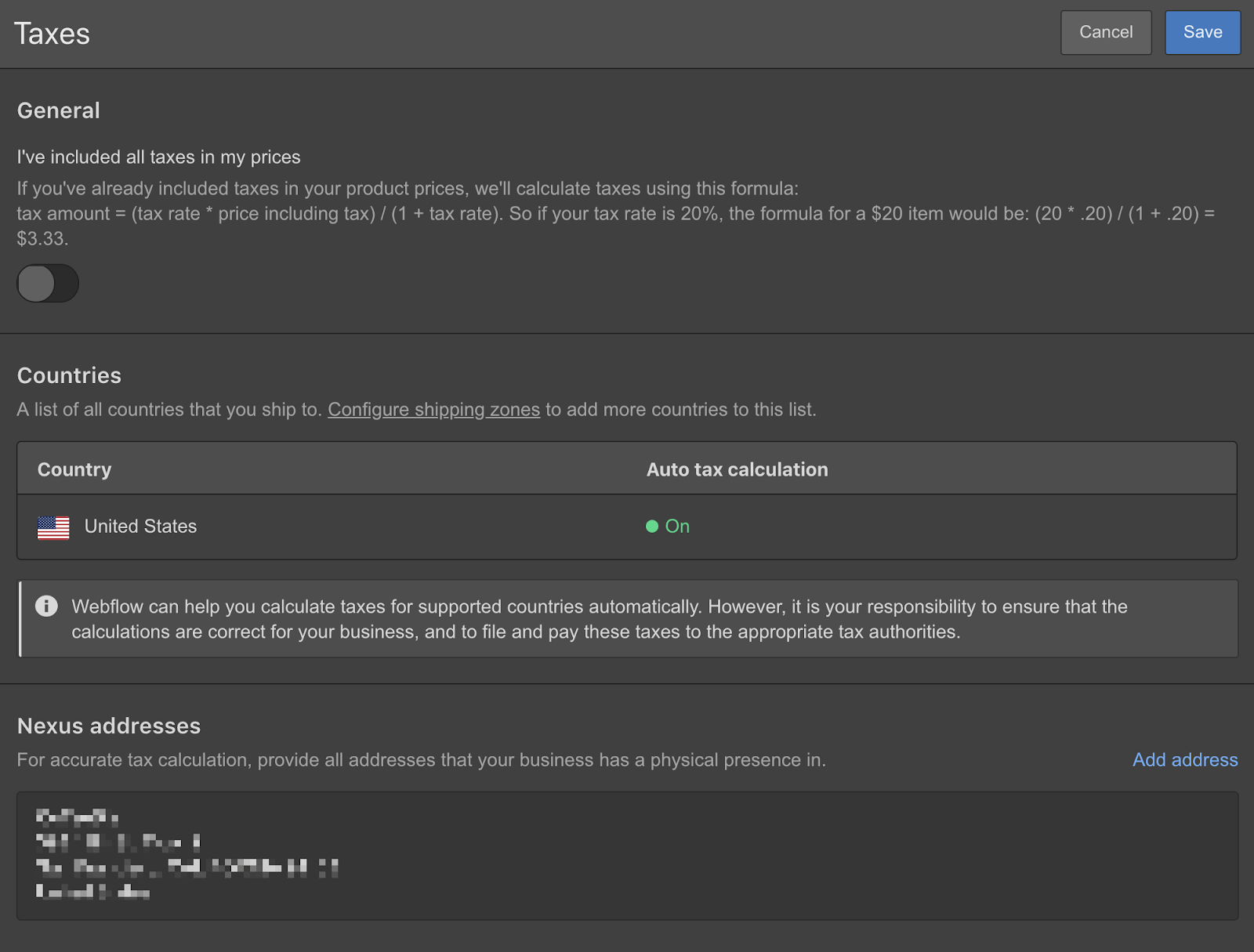 Configure taxes | Webflow University
