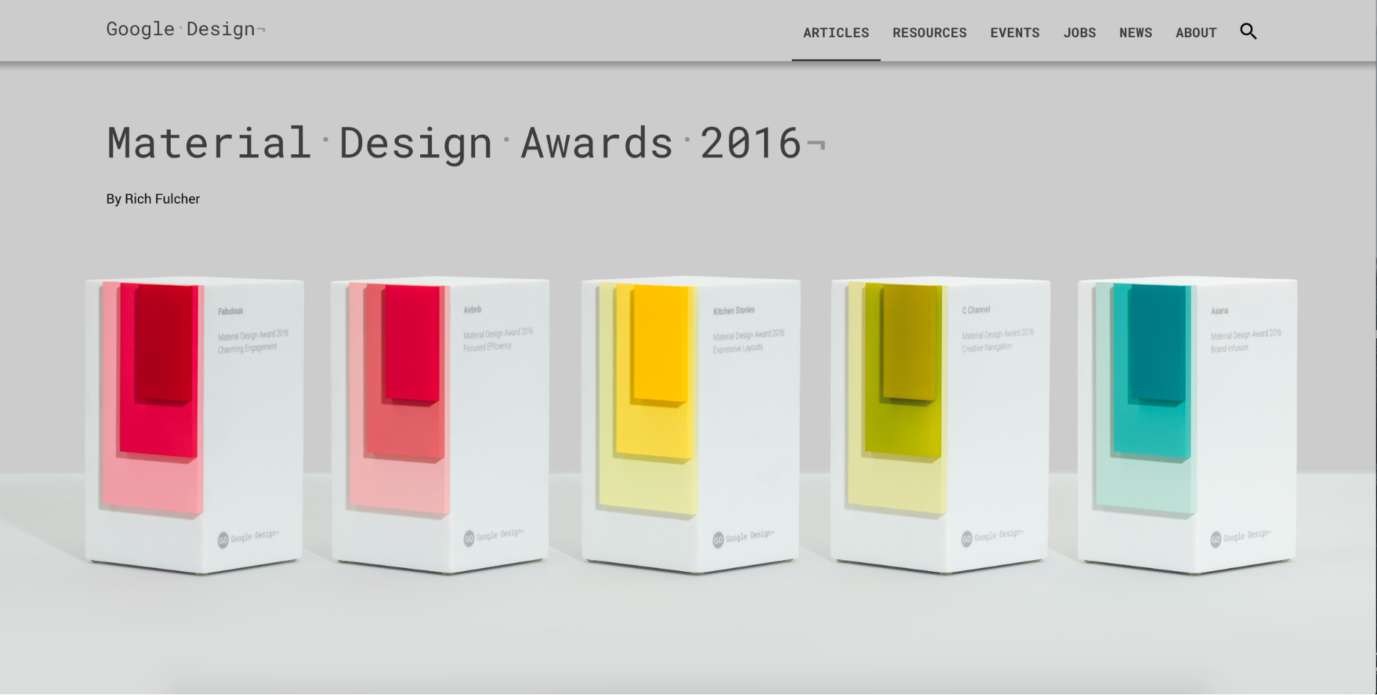 Material Design Award winners