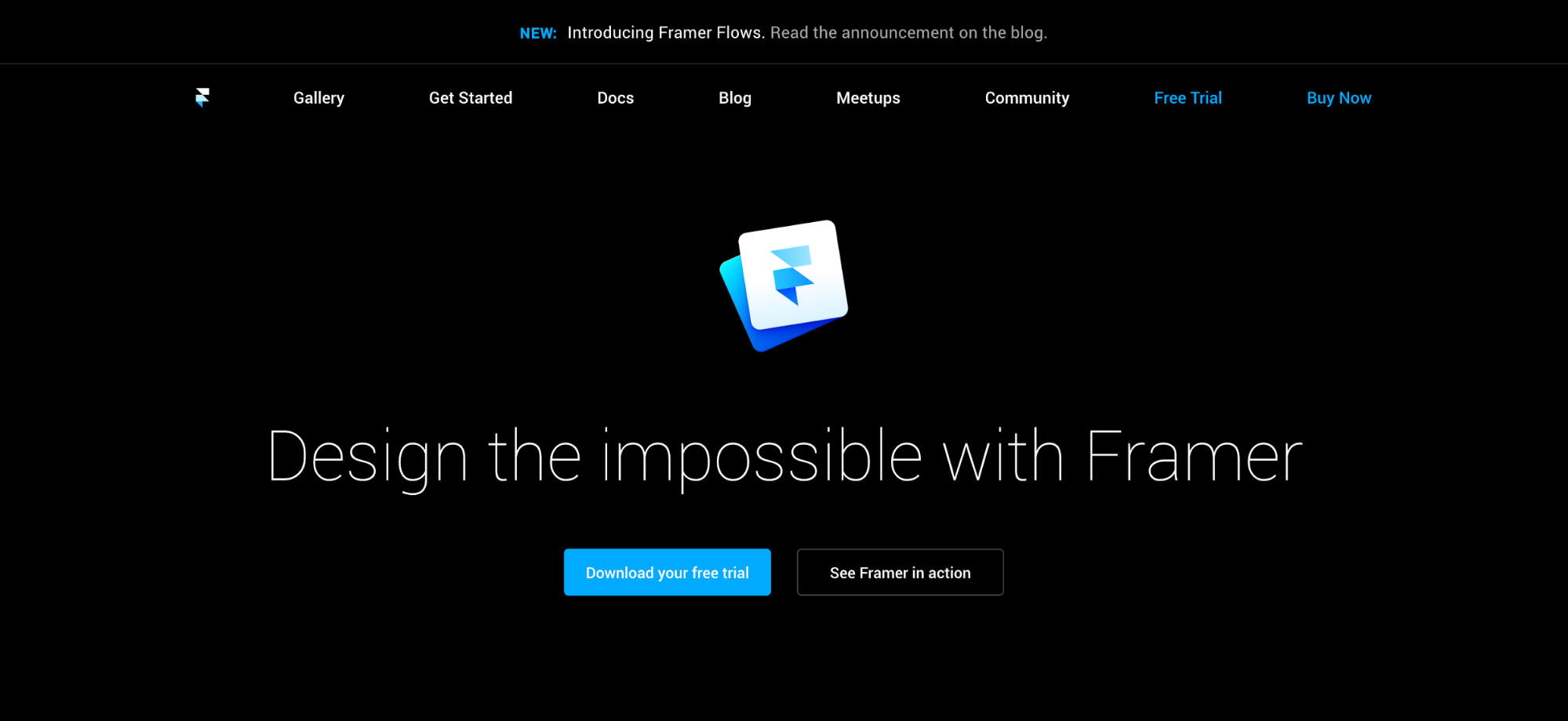 Framer homepage