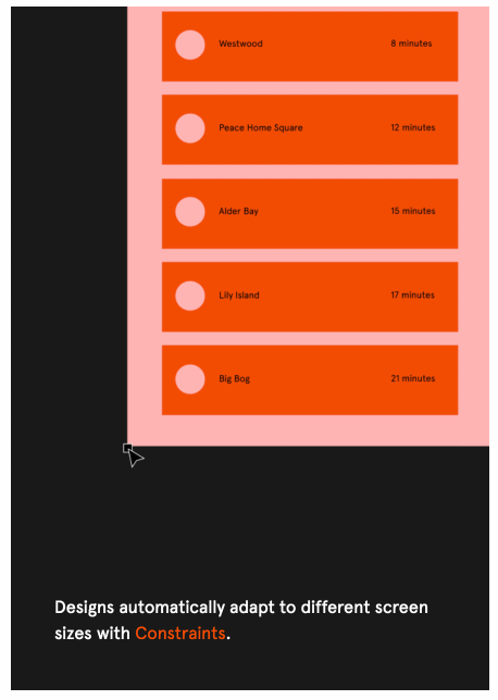 Figma uses constraints to simplify responsive design