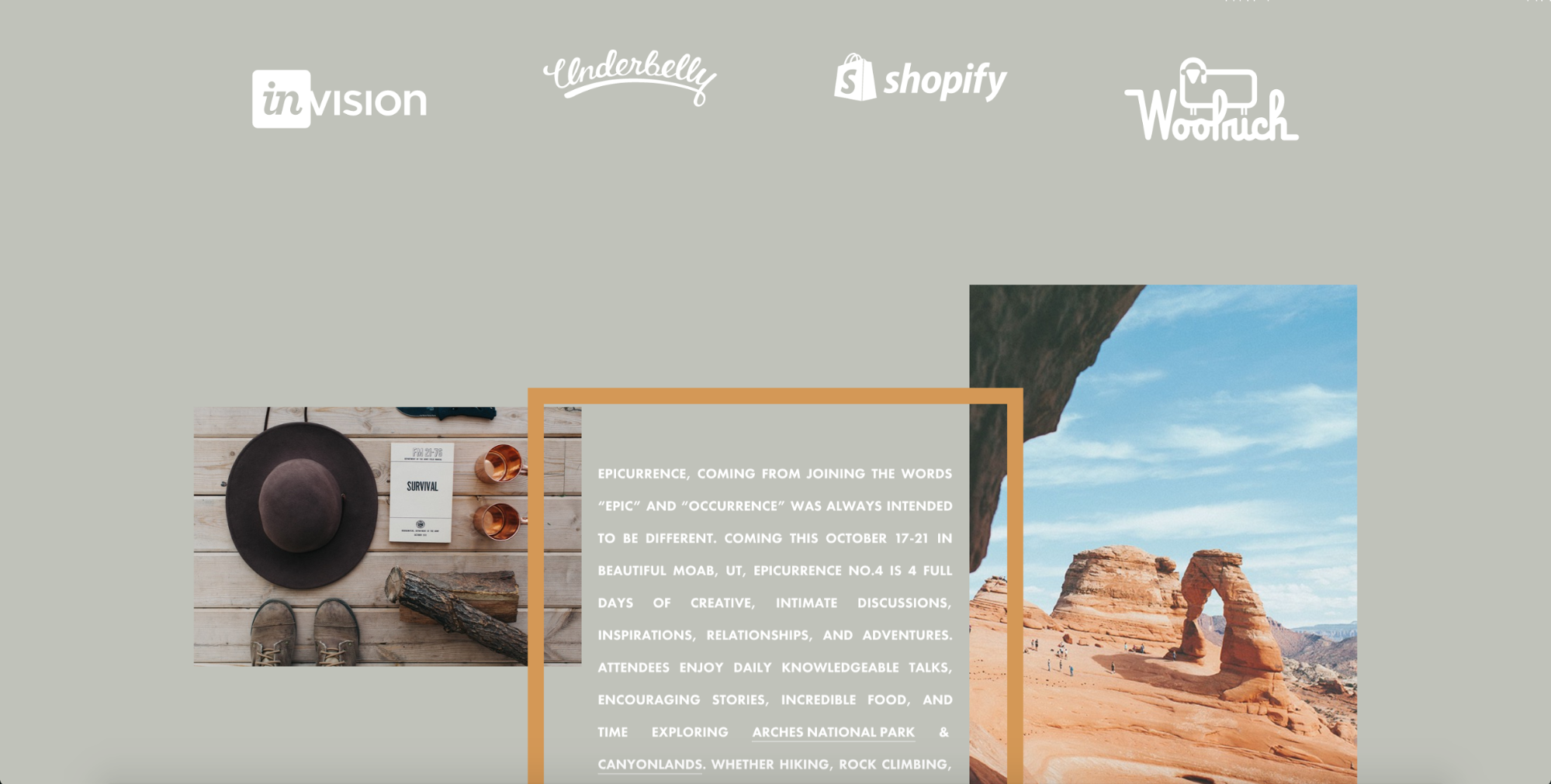 Epicurrence homepage