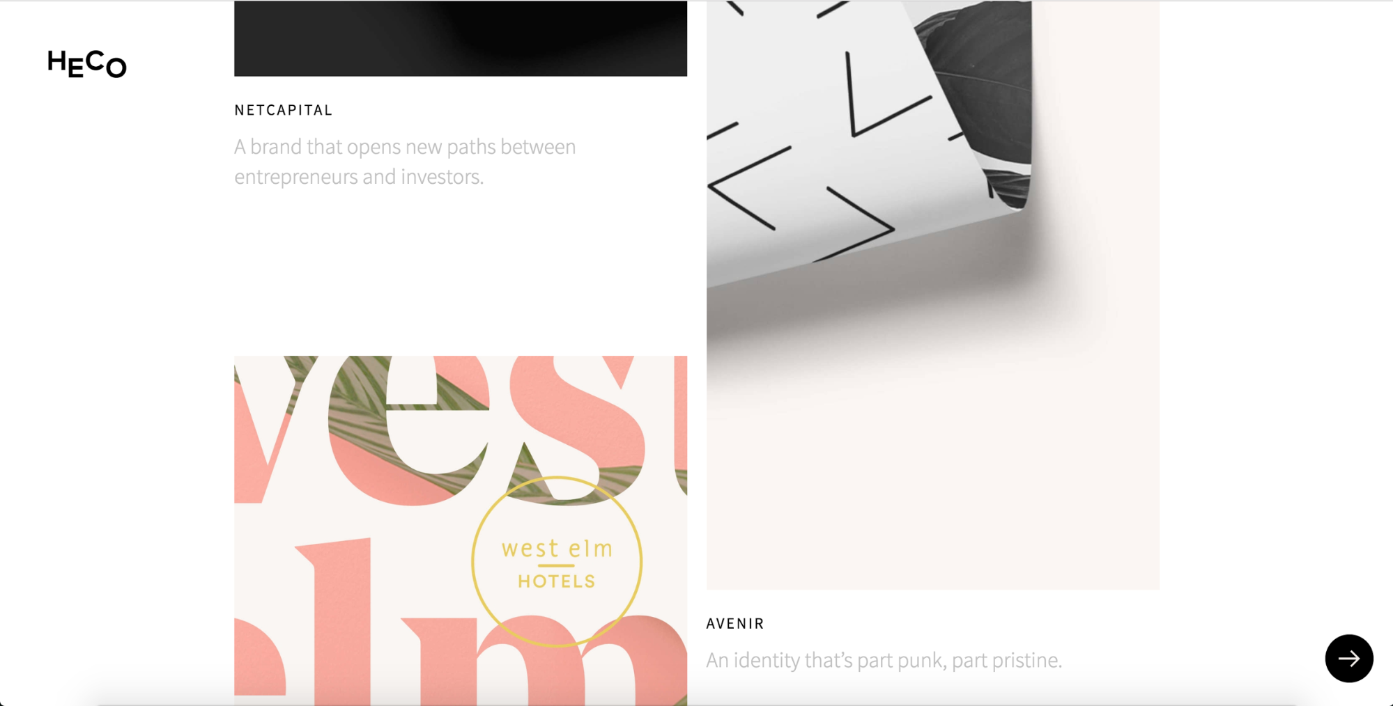 Heco Partner's staggered grid layout