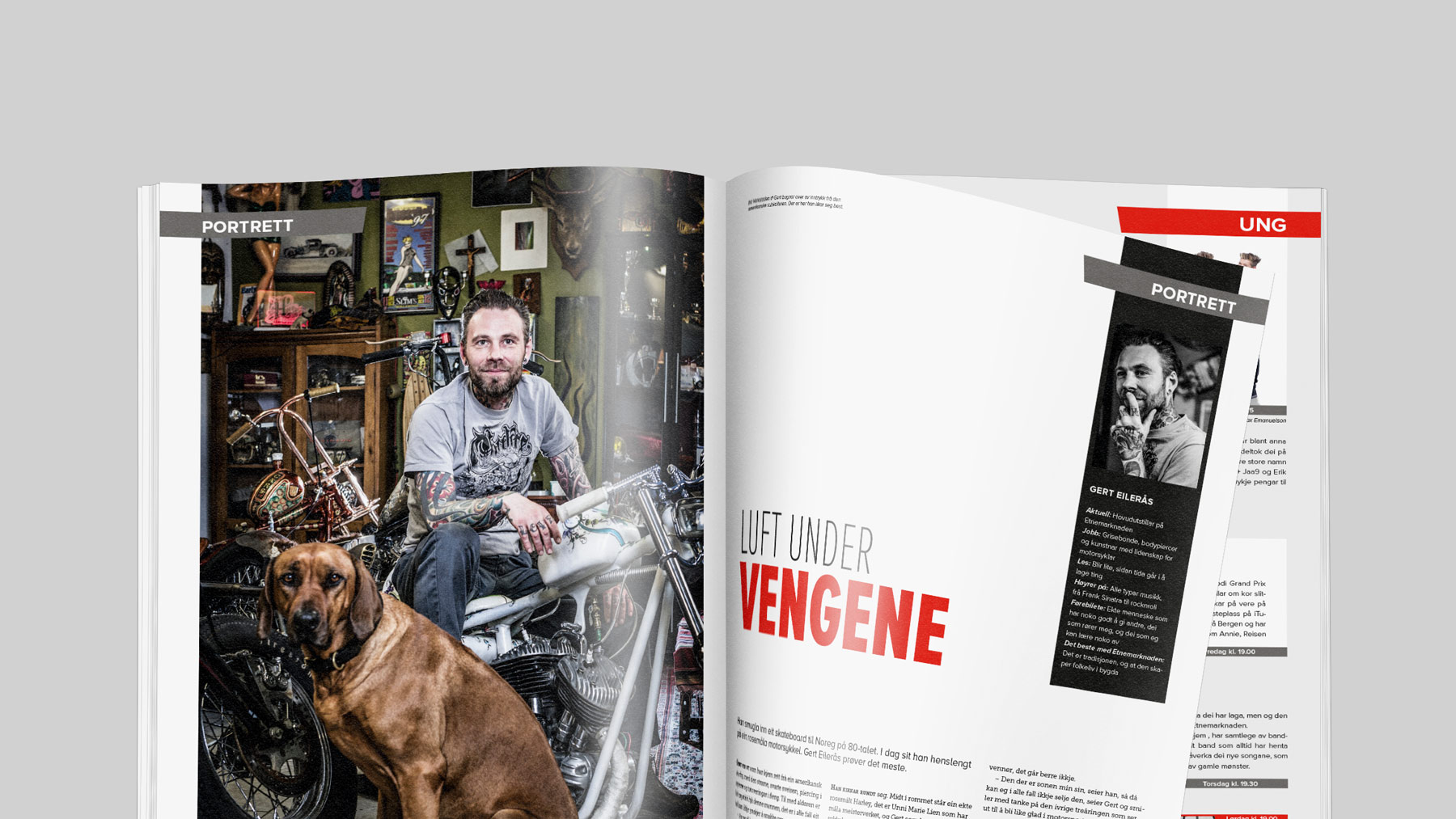 Mockup av magasinet