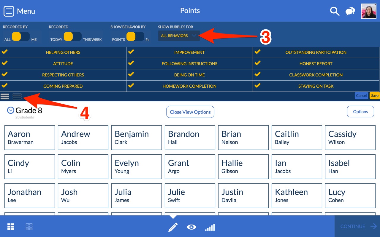 Filter Data Bubbles by Behavior with LiveSchool