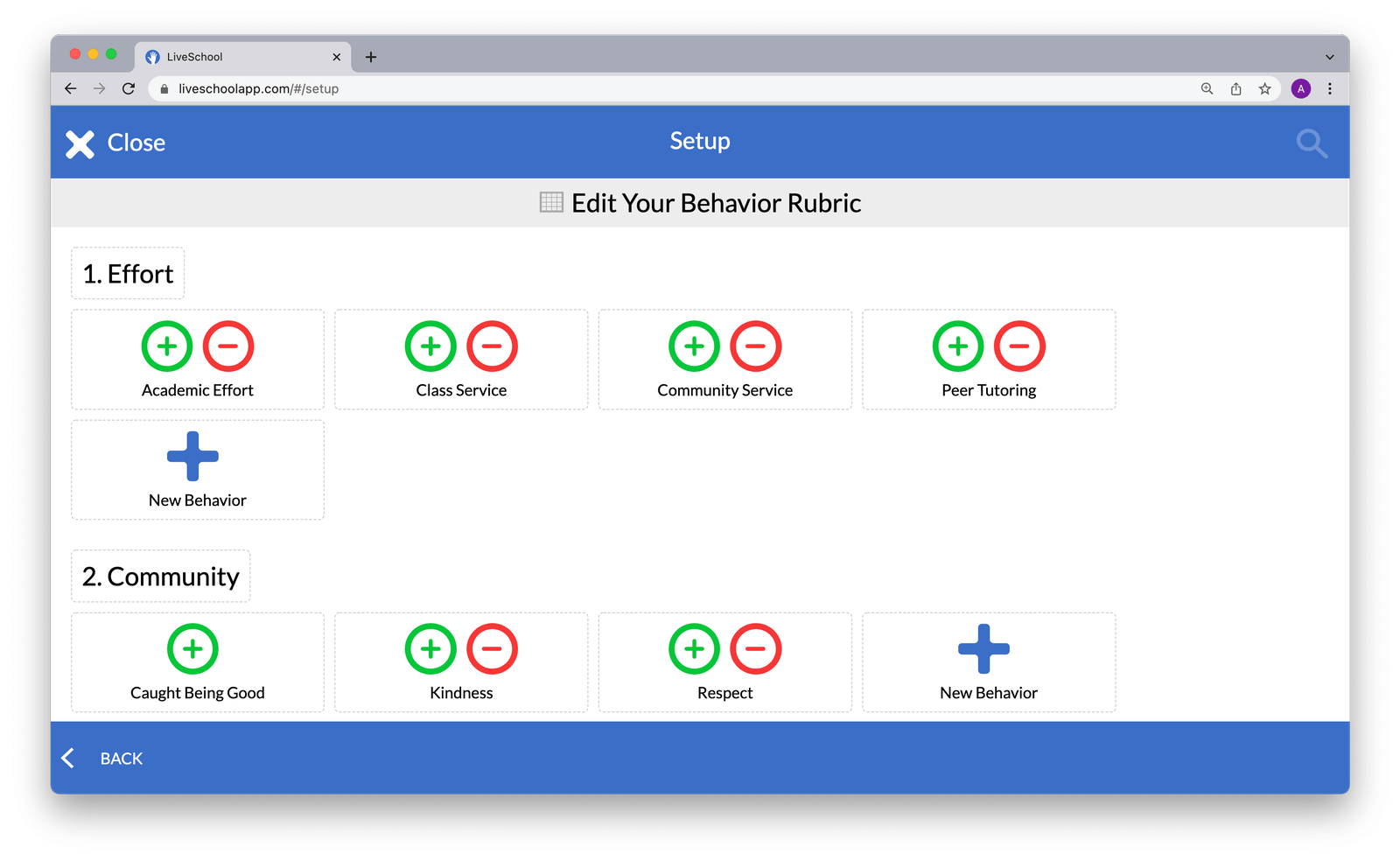 School Points Tracking LiveSchool