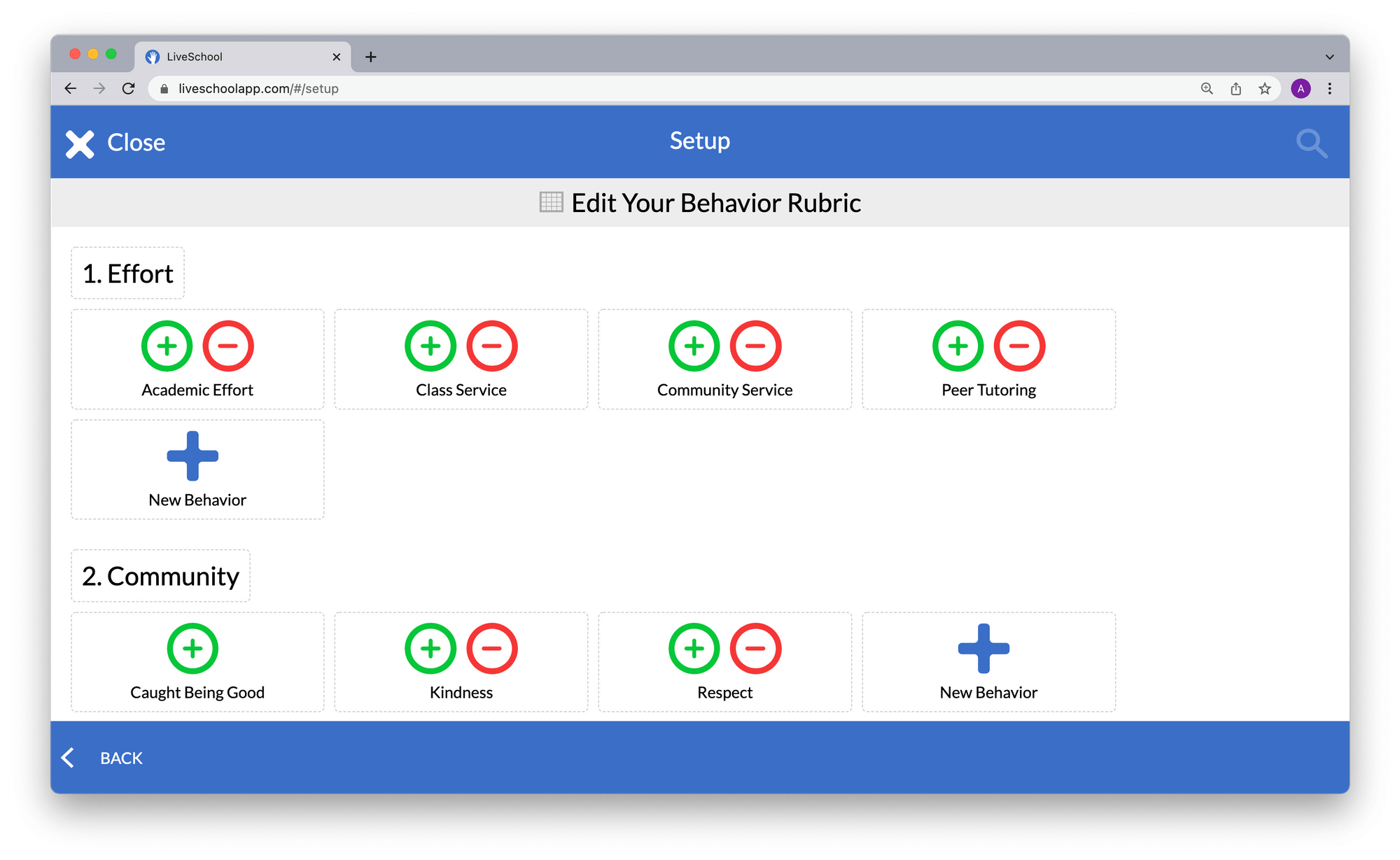 School Points Tracking LiveSchool