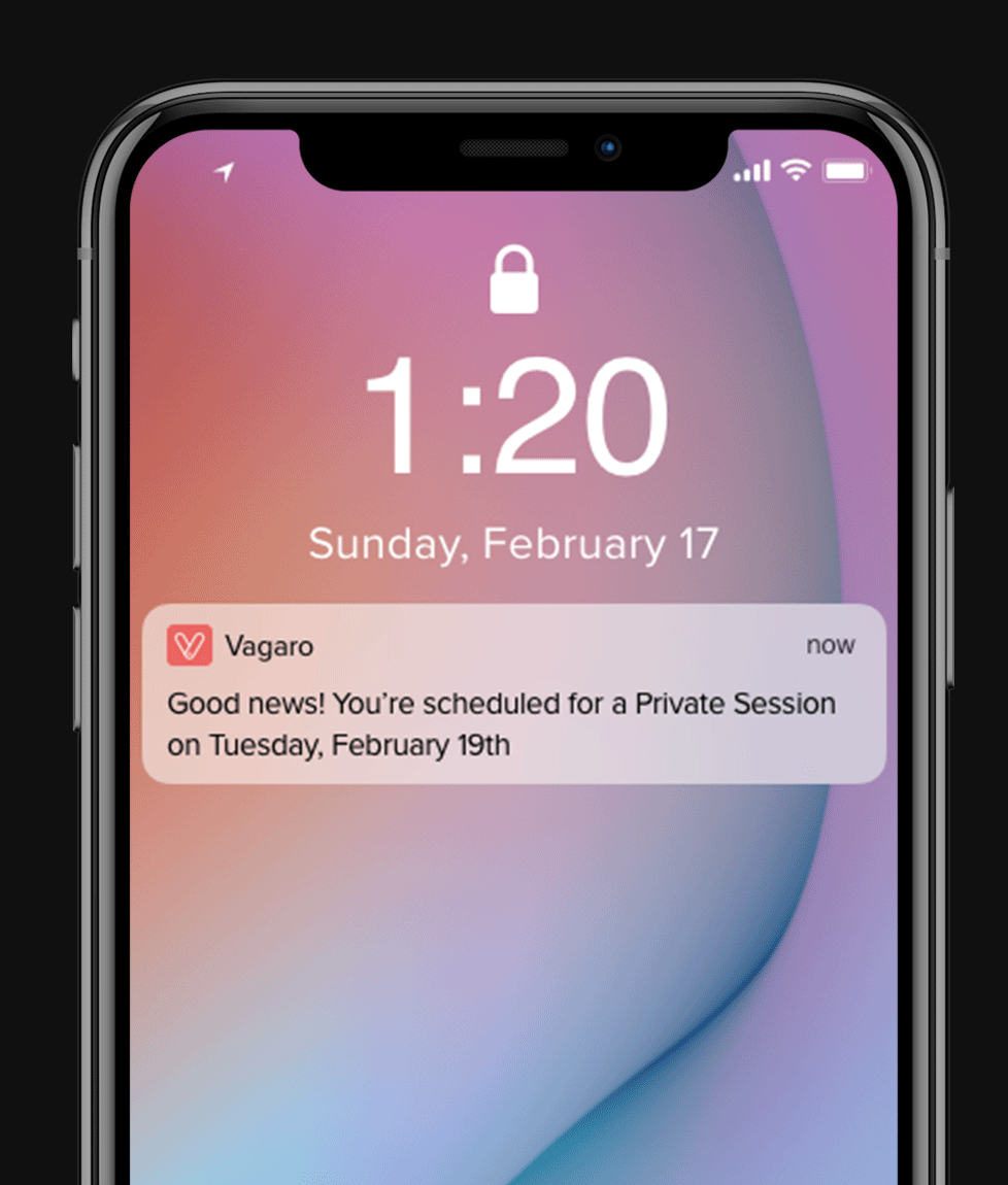Vagaro Notifications Salon Spa Software
