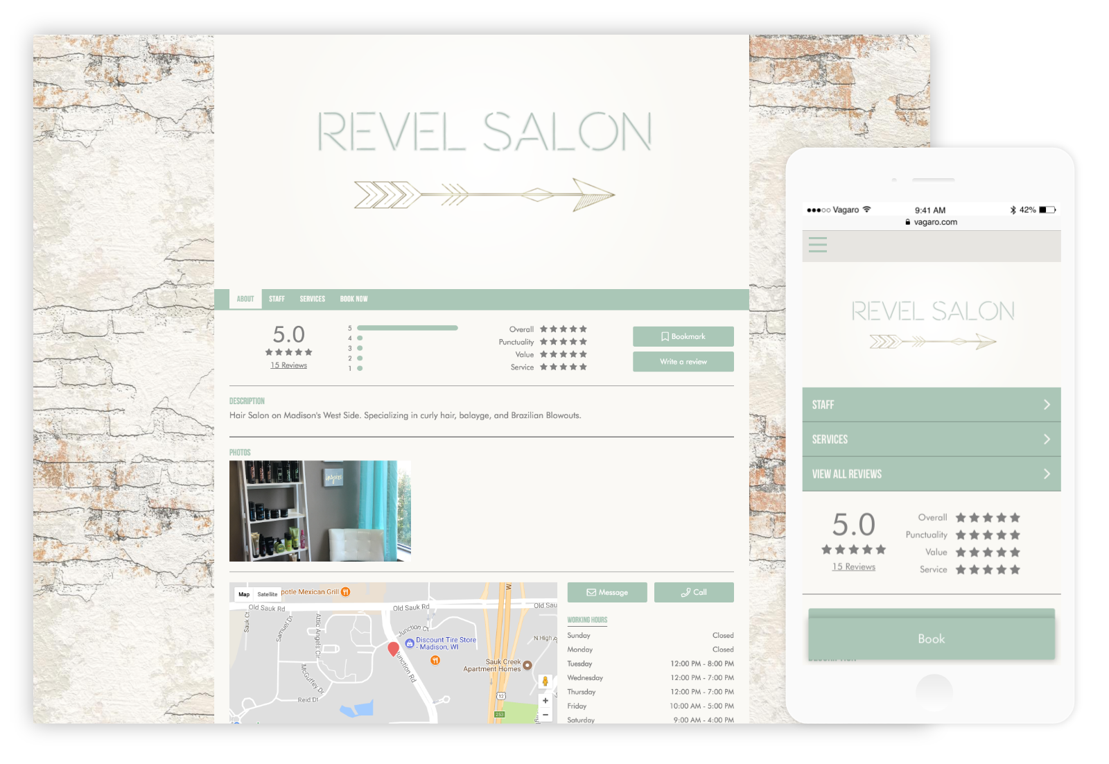 Vagaro Custom Websites Salon Spa Fitness