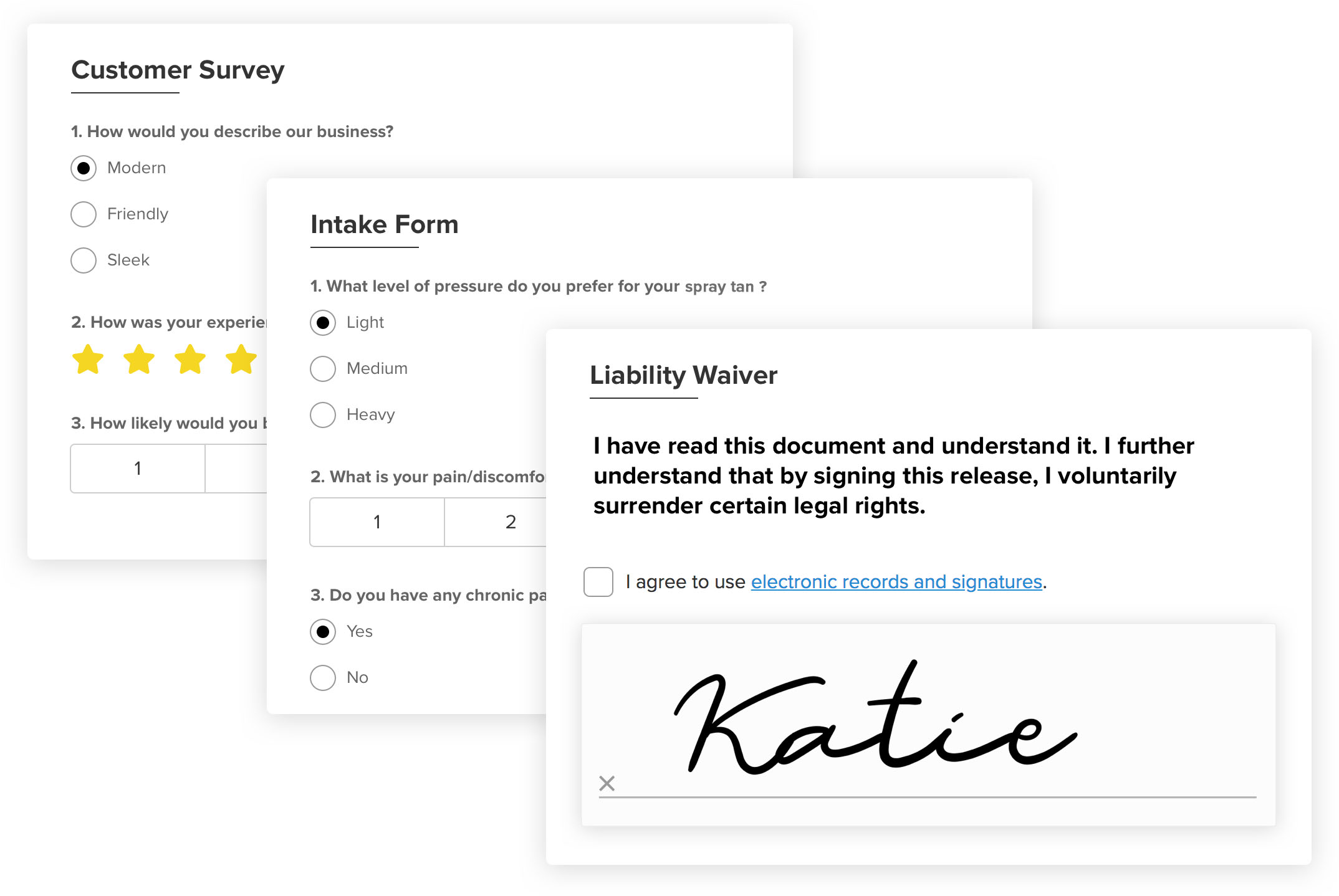 Client Intake Form and Survey Builder