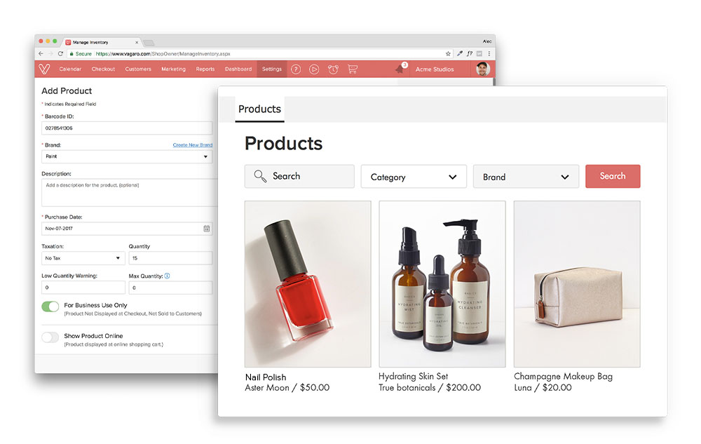 Inventory Management & Shopping Cart