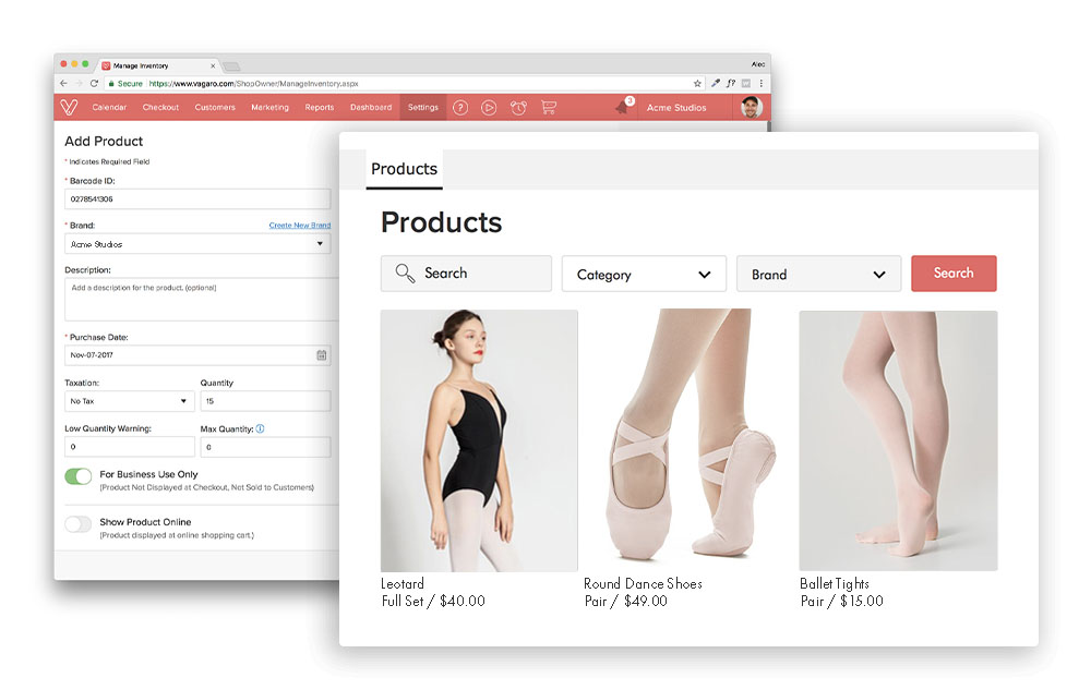 Inventory Management & Shopping Cart