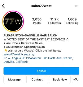 Instagram Booking