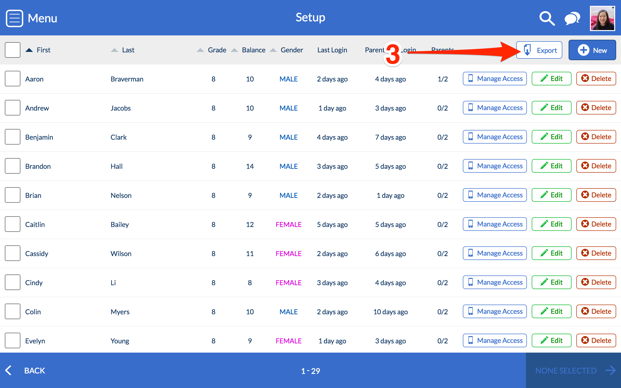 Export Student Bank Account Amounts With Liveschool
