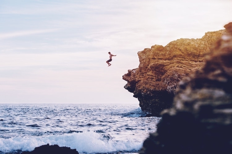 cliff-jumping