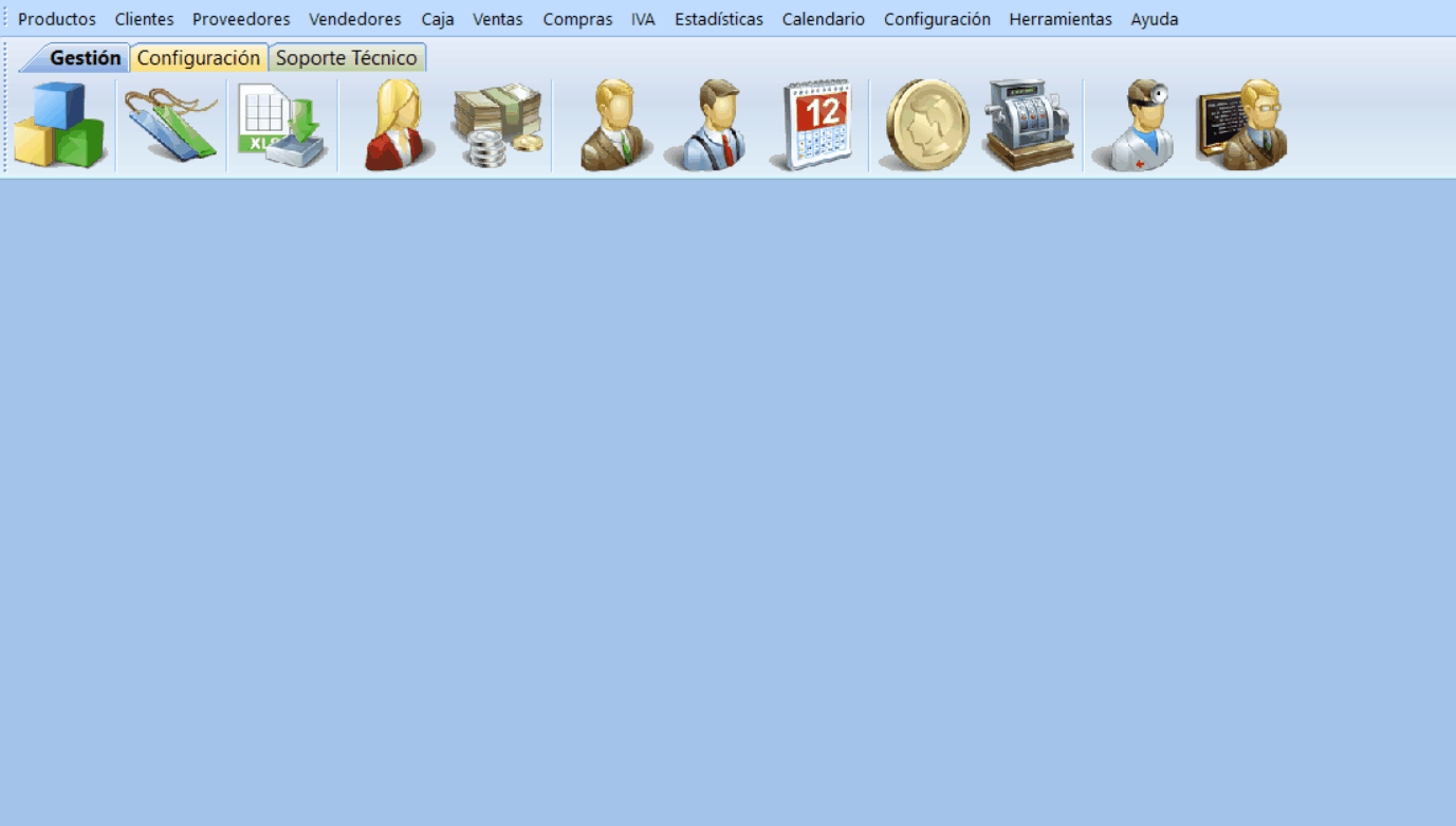 Desde el menú clientes abrimos el módulo de clientes