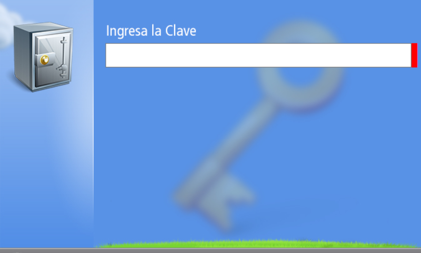 Una ventana solicita en ingreso de la contraseña de ingreso al módulo de Clientes
