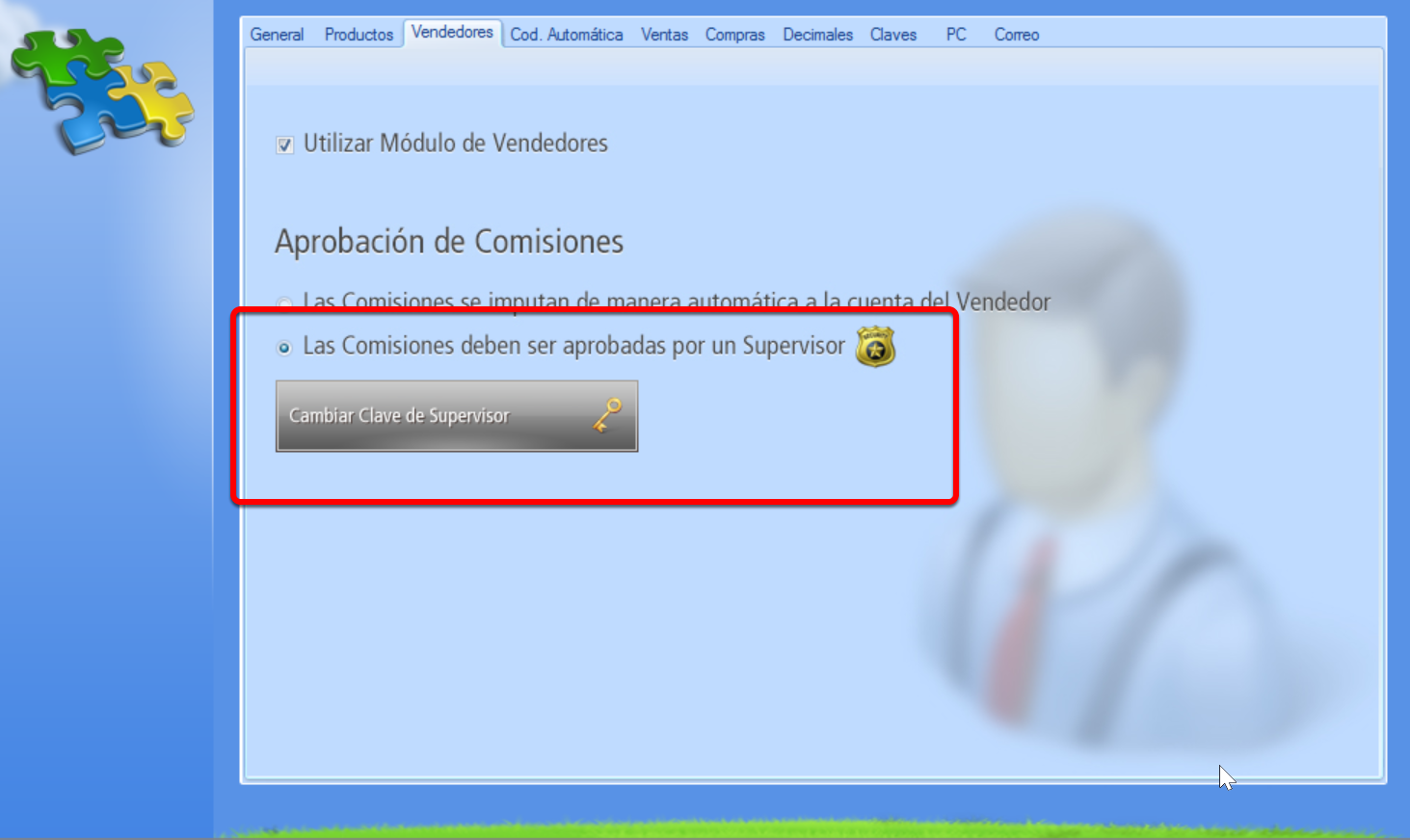 Clave de Supervisión de Comisiones de los Vendedores