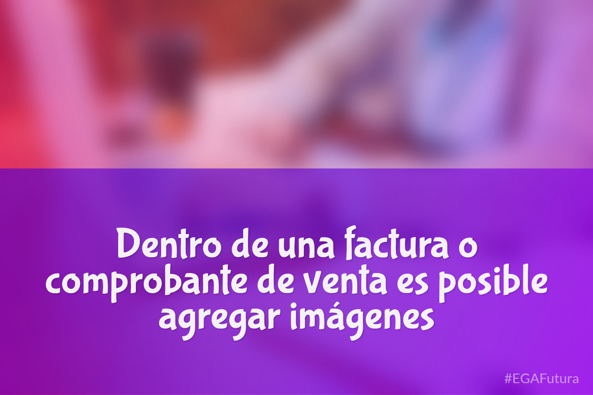 Dentro de una factura o comprobante de venta es posible agregar imágenes