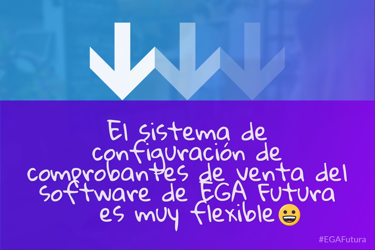 El sistema de configuración de comprobantes de venta del software de EGA Futura es muy flexible