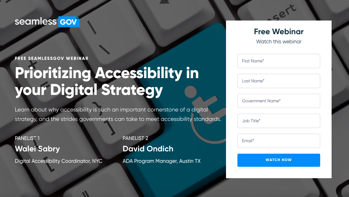 Webinar: Prioritizing Accessibility in your DIgital Strategy