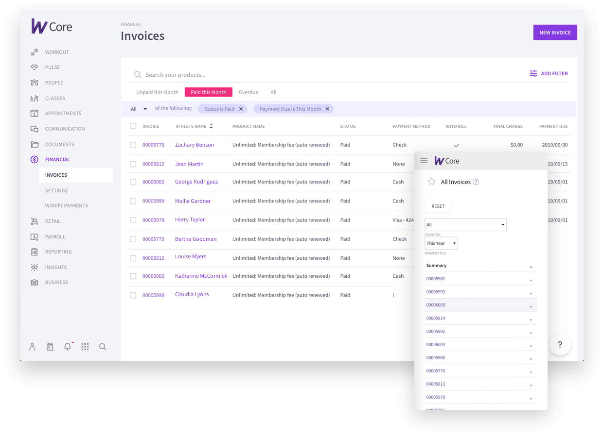 Stay up-to-date on payouts with automated invoices.