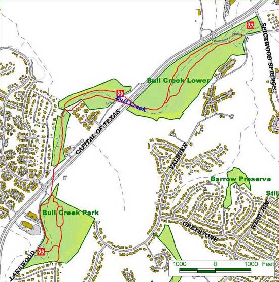 Bull Creek Greenbelt Trail Map Bull Creek District Park |