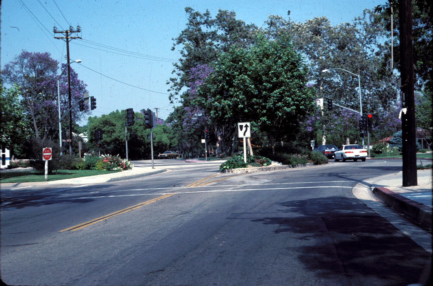 Claremont California traffic slowing diverter
