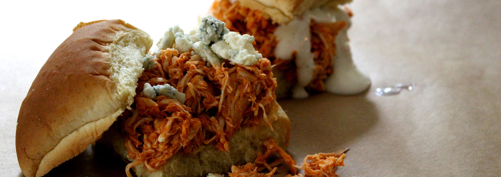 Crockpot Buffalo Chicken Sliders