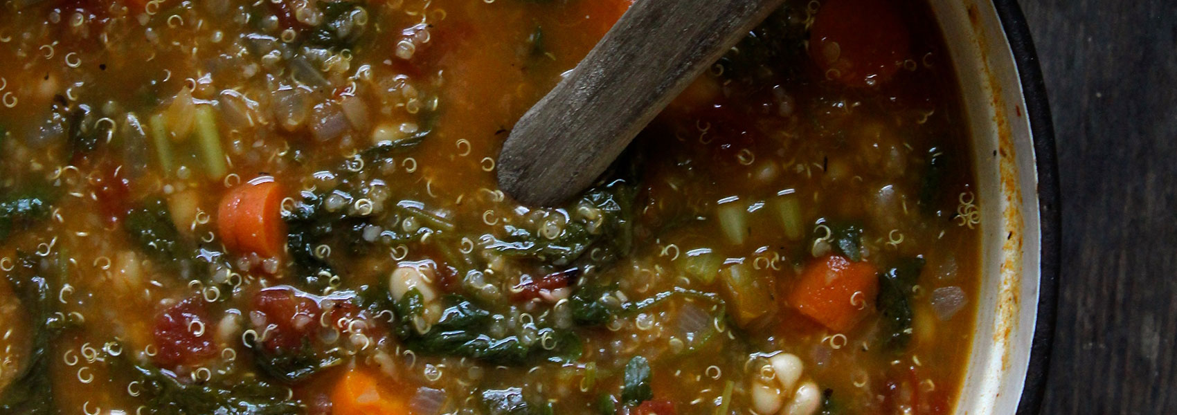 Kale, Quinoa and White Bean Soup