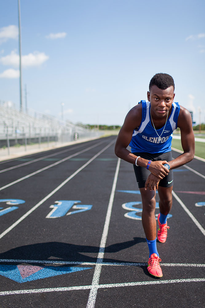 One great way to really communicate the story of who you are at this time in your life is to take your photo on the courts, on the field, track. (Photo: Valerie Grant)