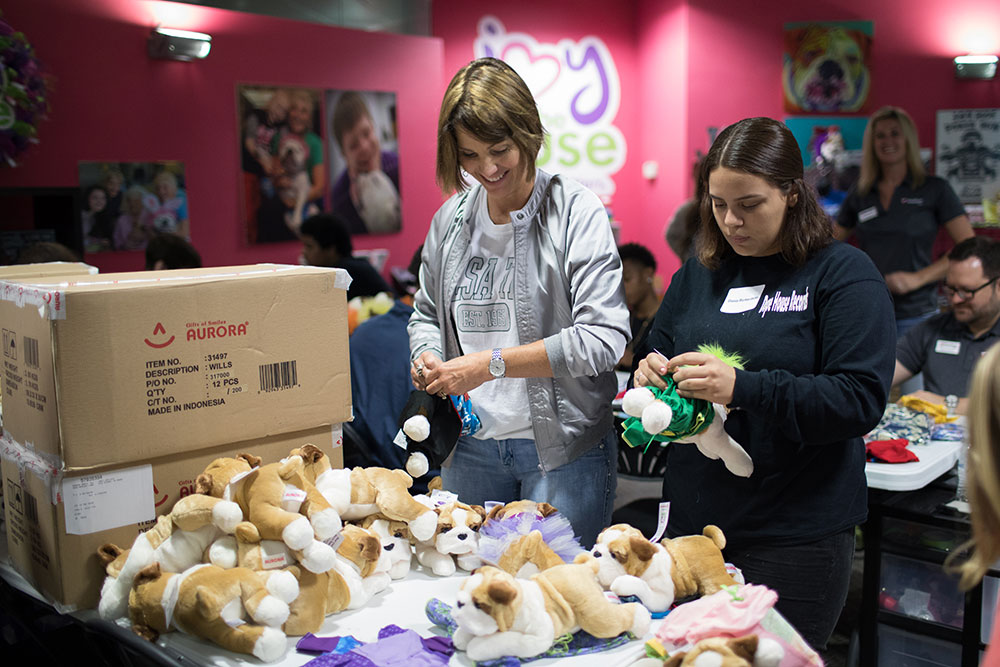 A key element to Joy in the Cause's charitable work involves care packages for those in need, and each package is customized for the specific person’s situation. (Photo: Valerie Grant)