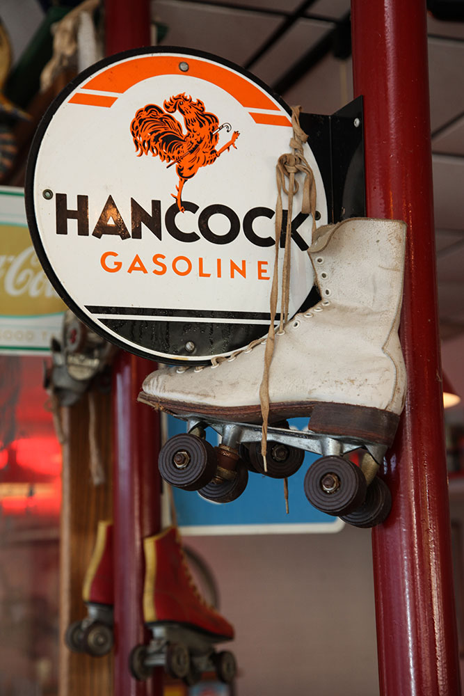 Faithful Harden’s customers would tell you that all the vintage metal advertisement signs displayed inside the restaurant are part of the nostalgia of Harden’s. (Photo: Marc Rains)