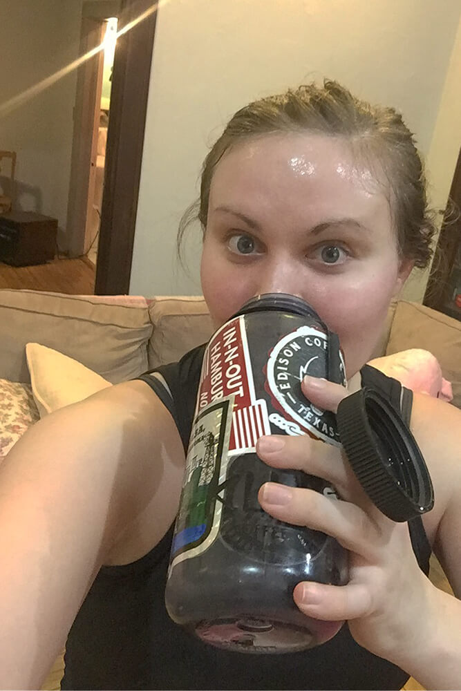 Duncan highly recommend finding a living room workout that works for you, whether it’s from a fitness DVD or YouTube channel.