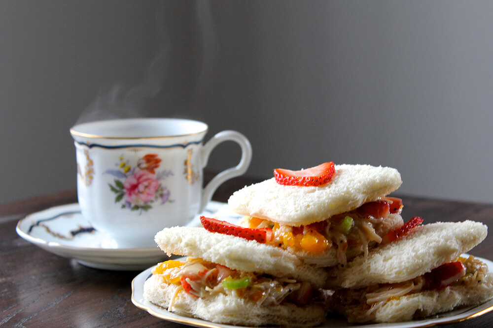 Strawberry Chicken Salad Tea Sandwiches (Photo: Chelsi Fisher)