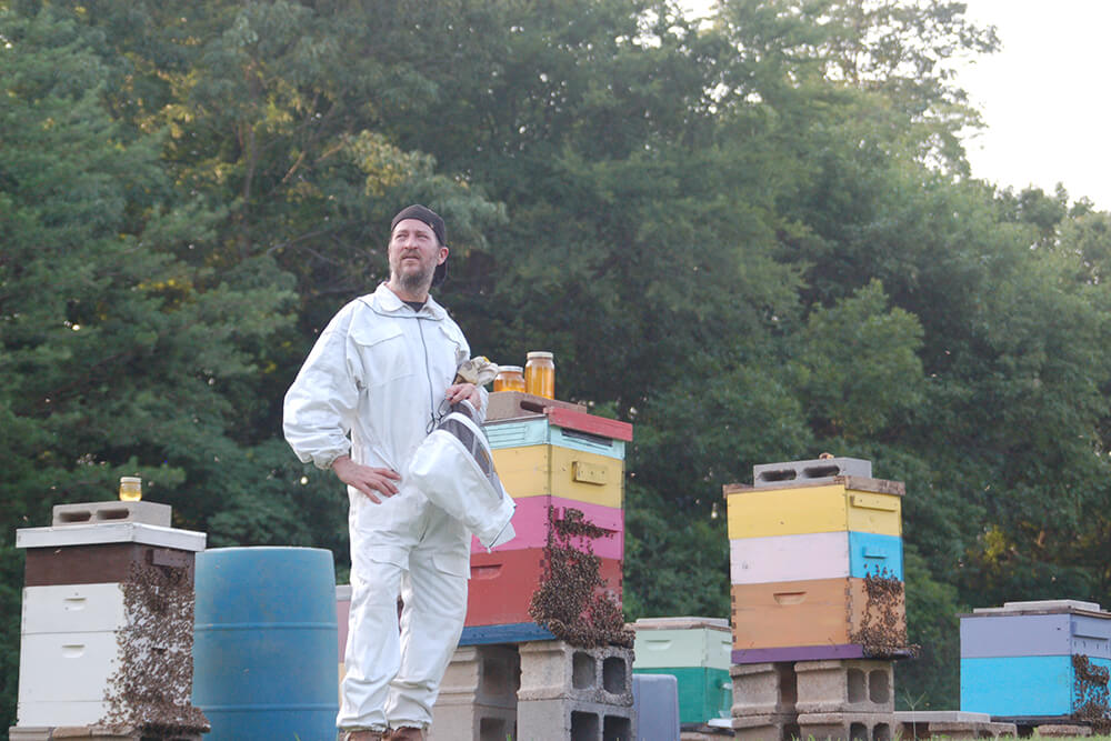 Like many, the Tracys began with a hive starter kit. Buying new equipment gave them the opportunity to learn the parts of their hive while putting it together. (Photo: Jennifer Zehnder)
