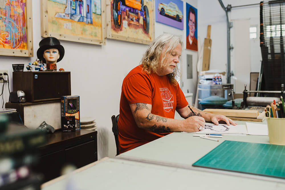Hammer’s future plans include expanding his artwork regionally and doing more print making. (Photo: Sarah Eliza Roberts)