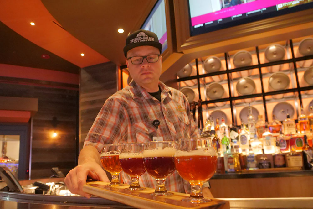 The regular flavors at Nine Band run the gamut from a pale ale to a rich, dark stout. (Photo: Marc Rains)