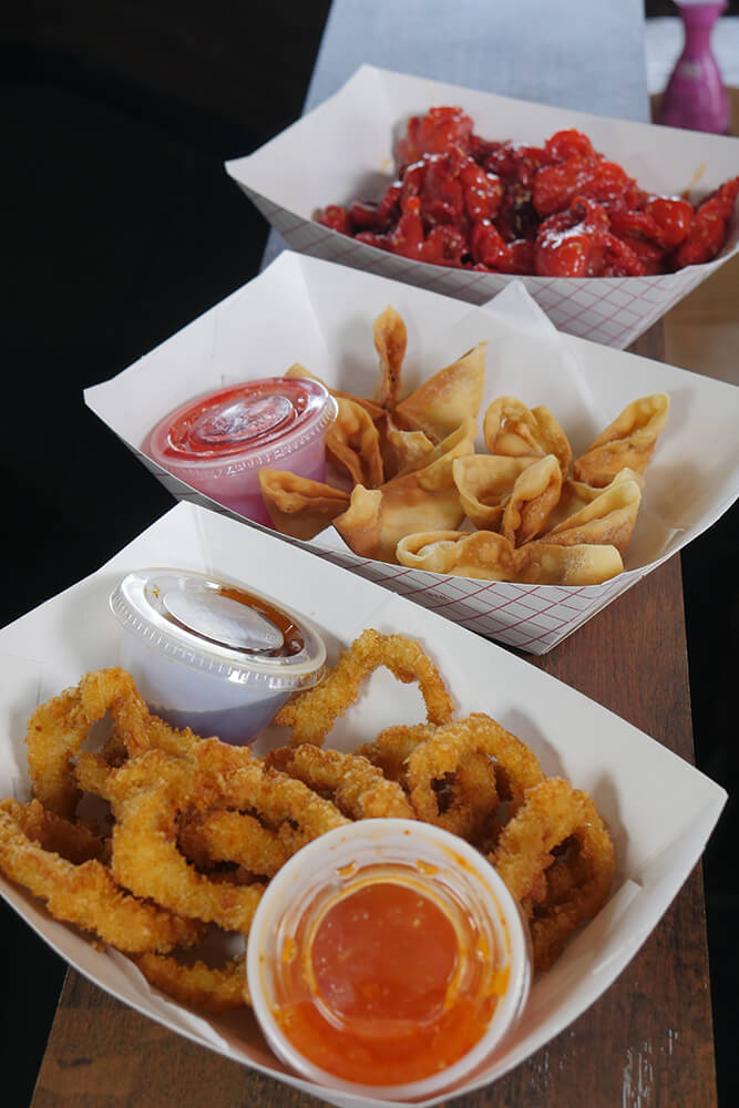 Onion Rings, Wontons and Squid (Photo: Marc Rains)