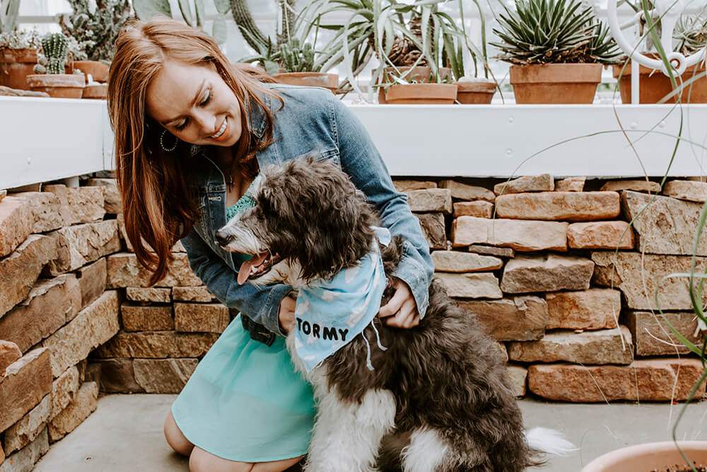 Brown brings Stormy to work on weekends, and the cute pup even works some events, like weather expos and the Christmas parade. (Photo: Sarah Eliza Roberts)