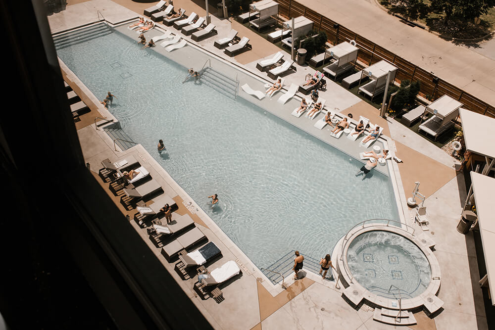 Hard Rock Hotel & Casino Tulsa pool area.