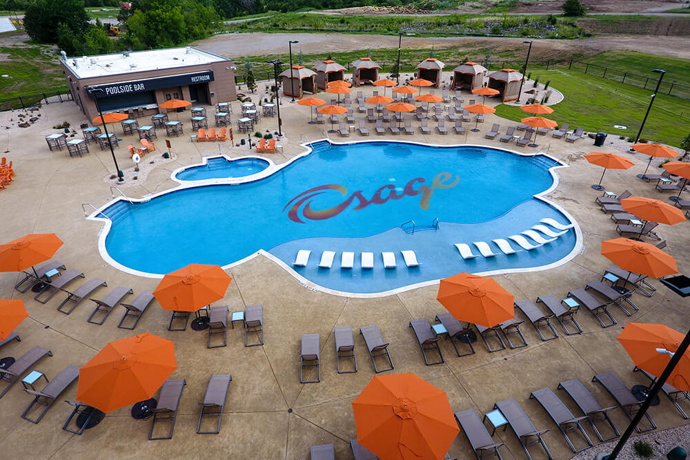 Osage Casino Hotel pool area.