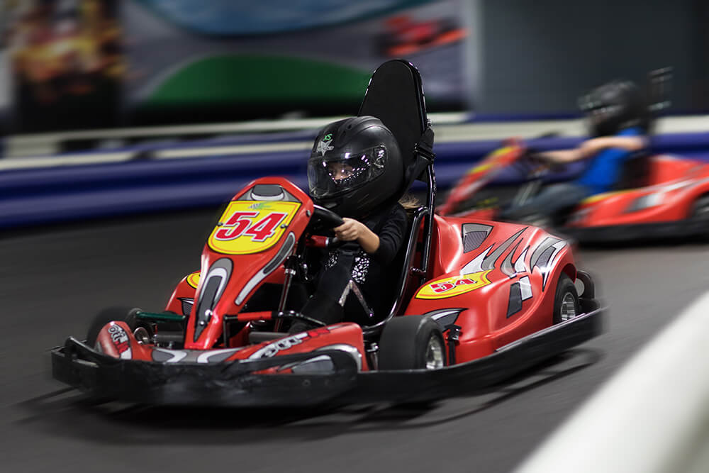 Hop in a race kart, buckle up and drive insanely fast on a real Formula-1 style asphalt track at Xtreme Racing and Entertainment.