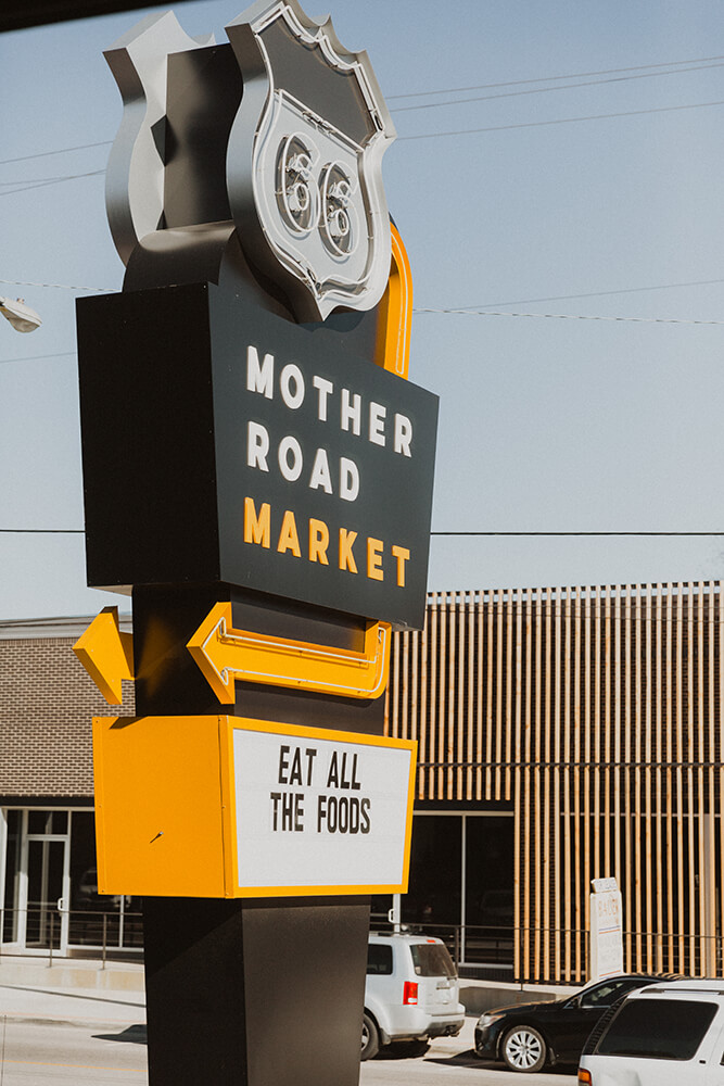 Developed by the Lobeck Taylor Family Foundation, a nonprofit dedicated to fostering entrepreneurial efforts in the Tulsa area, Mother Road Market launched in 2018 to much success. (Photo: Sarah Eliza Roberts)