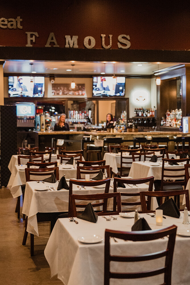 At Famous Steakhouse, everyone experiences fine dining: choice cuisine, superb wines, and outstanding service, all without the hefty price tag. (Photo: Sarah Eliza Roberts)