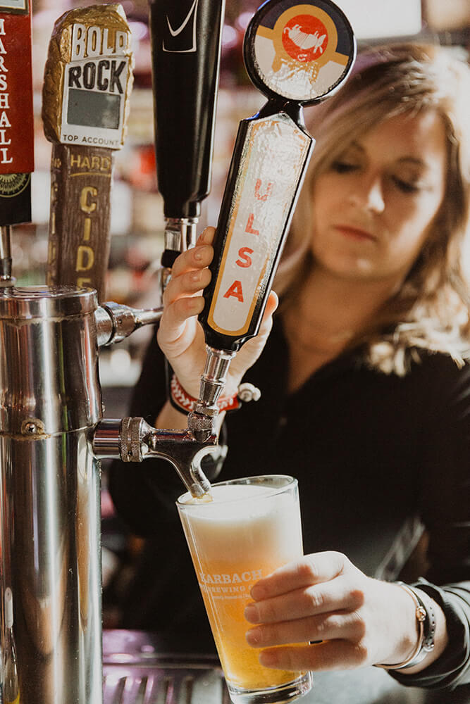 George’s Pub isn’t just a bar, and it’s not only home to deliciously upgraded pub food; it’s one of the best sports-viewing venues around. (Photo: Sarah Eliza Roberts)