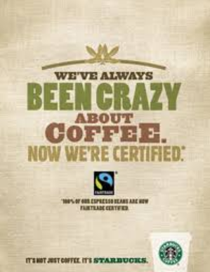 higher moral standard for brands, starbucks ethical credits, good publicity for brands