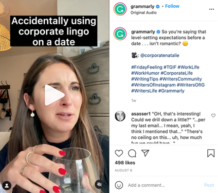 Grammarly Meme Marketing