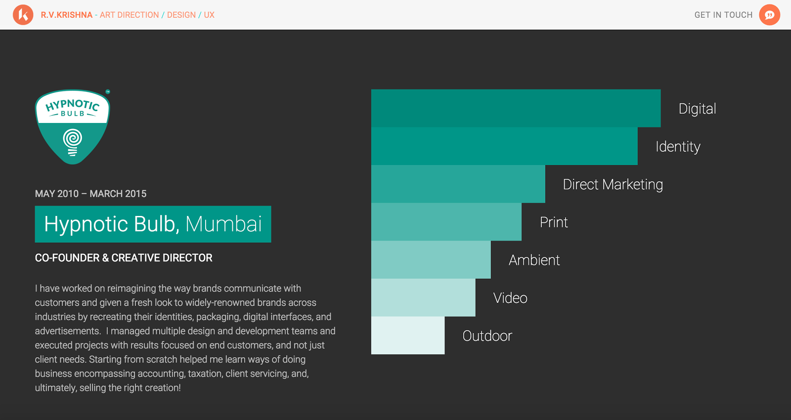 Using infographics to convey work experience